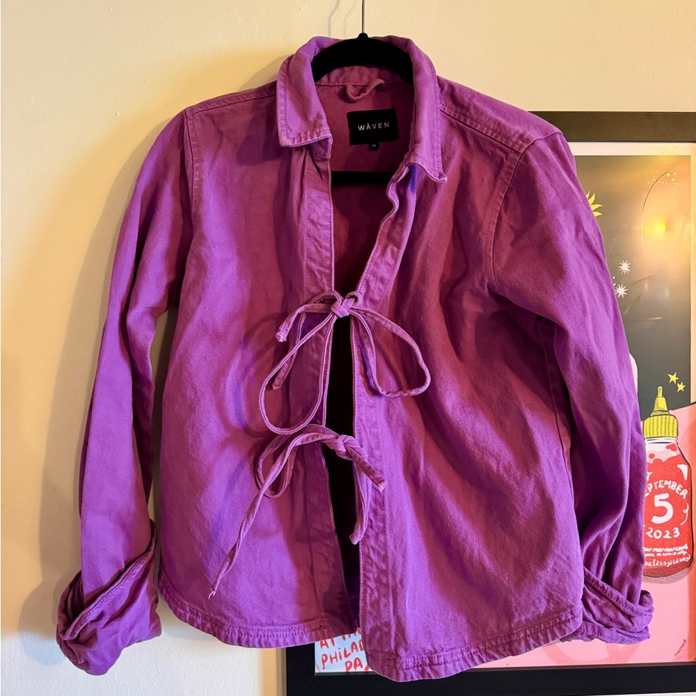 Purple denim matching set